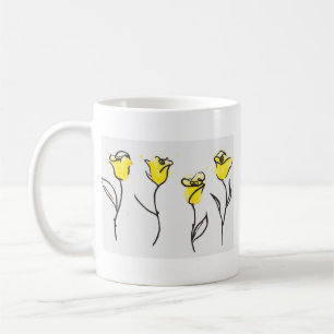 Rose jaune de tasse de café de Zonta - avec VOTRE