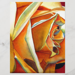 Rose jaune originale aquarelle Art