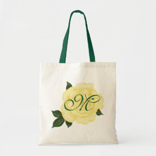 Rose jaune, sacs fourre-tout à monogramme de