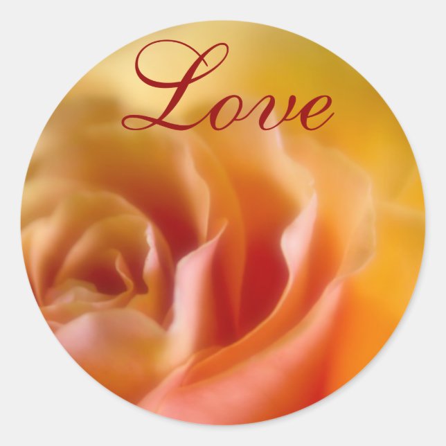 Rose jaune ・ Sticker d'amour (Devant)