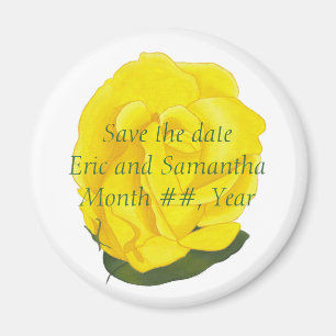 Rose jaune vif, Sauvez les aimants de mariage date