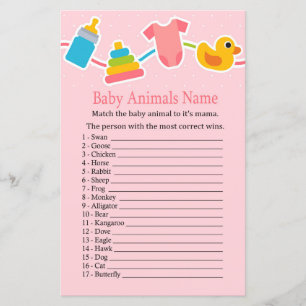Rose Jouets pour bébés Bébé Animaux Nom Jeu