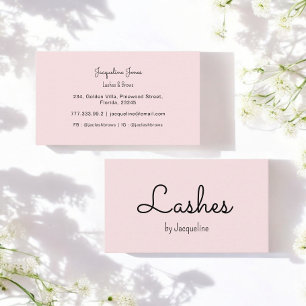 Rose Lashes Beauté Salon Simple Carte de visite