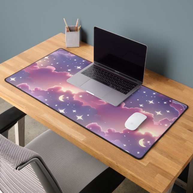 Rose Lavande Céleste Lunaire Pastel Rêveur (Bureau 2)