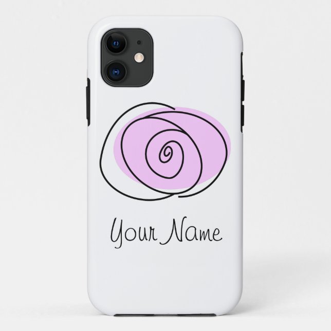 Rose Lilac 'Nom' coque iphone (Dos)