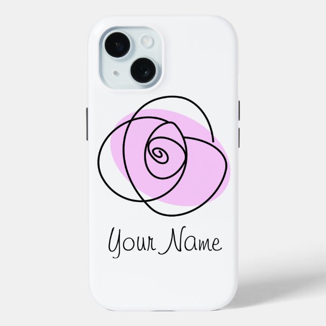 Rose Lilac 'Nom' coque iphone (Verso)