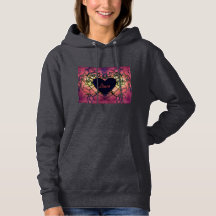 Rose Love Design Romance Sweat - shirt à capuche