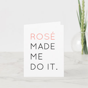 Rosé m'a fait faire la carte de voeux
