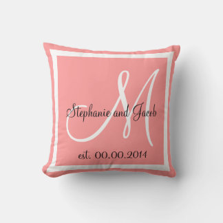 Rose Mariage rose coussin