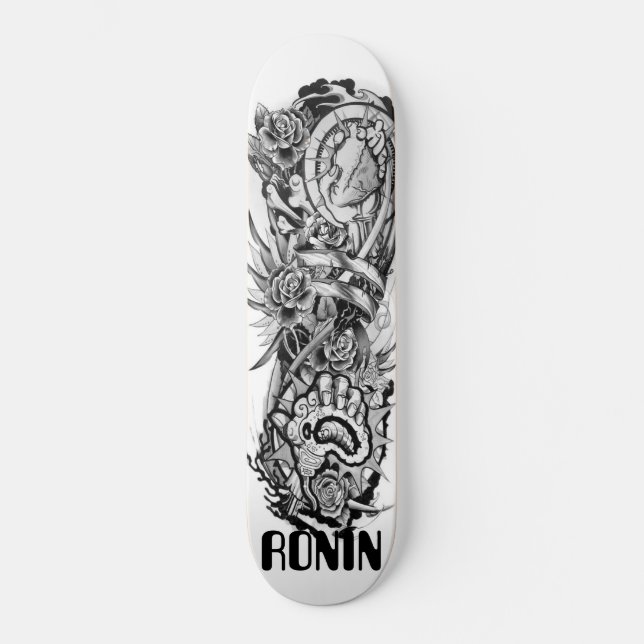 Rose Metal Dragon Tiger Survivor Skateboard Deck (Recto)