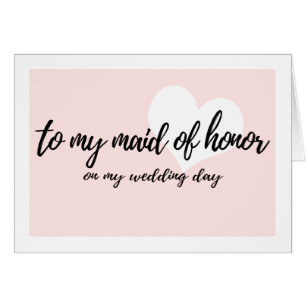 Rose mignon "à ma domestique d'honneur mon jour du