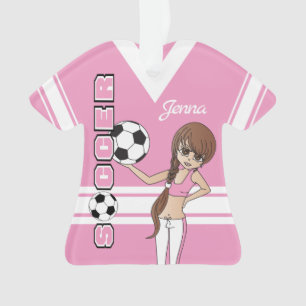 Rose mignon de la fille du football de la