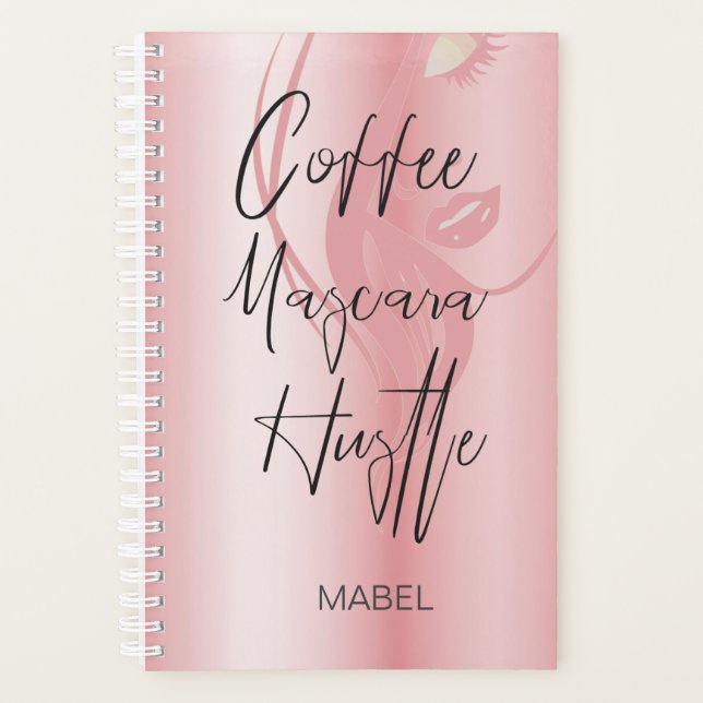 Rose Moderne Chic Typographie Hustle (Devant)