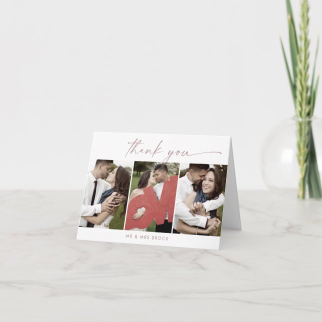 Rose moderne Gold 3 Modèle photo Merci plié (Devant)