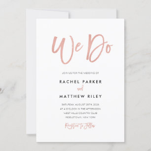 Rose moderne Gold Nous faisons Faire-part de maria