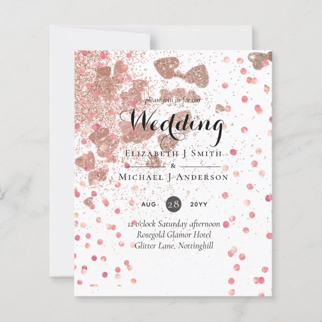 Rose moderne Gold tendance Mariage budget (Devant)