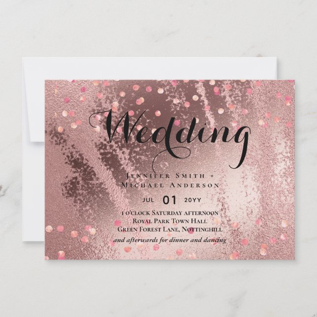 Rose moderne Gold tendance Mariage budget (Devant)