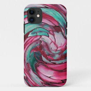 Rose N Turquoise Abstrait iPhone 5 coque