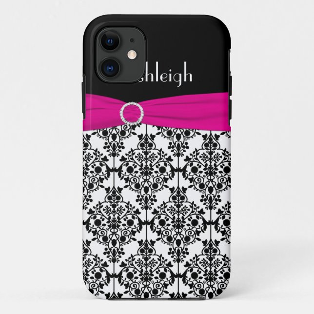 Rose, Noir, Blanc Damas iPhone 5 Coque (Dos)