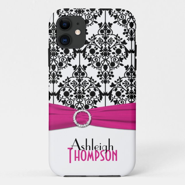 Rose, Noir, Blanc Damas iPhone 5 Coque (Dos)