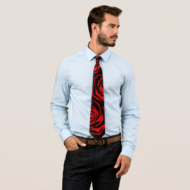 rose noir cravate (En situation)