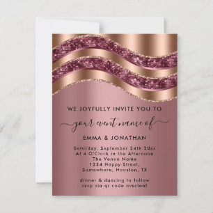 Rose noir professionnel élégant cuivre QRCode rose