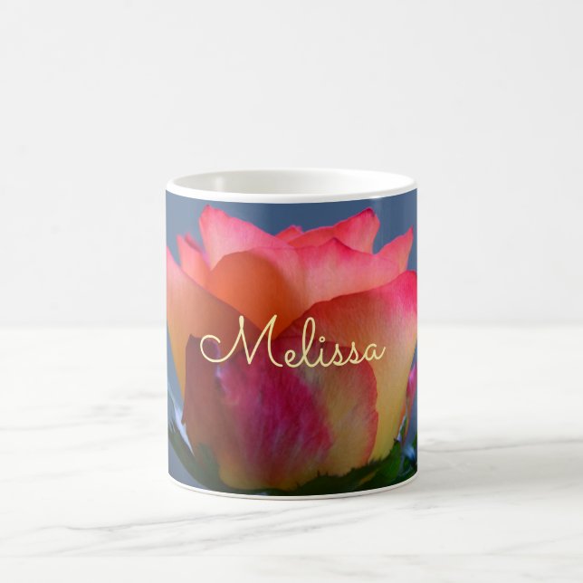 Rose Nom personnalisé Coffee Mug (Centre)