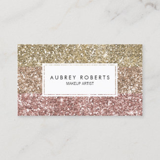 Rose Ombre Parties scintillant rose or Cartes de v
