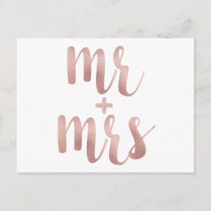 Rose or M. & Mme cartes postales, police de feuill