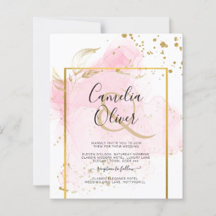 ROSE OR MARIAGE Encre d'alcool Abstraite