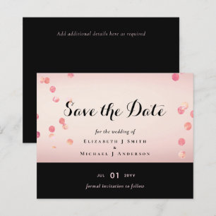 Rose or rose Parties scintillant noire Foil Look M