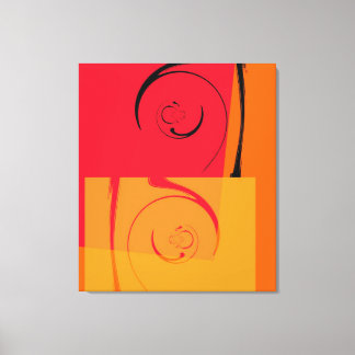 rose, orange, jaune, noir art déco rétro