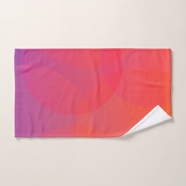 rose, orange, moderne, simple, cool, art tendance (Serviette à main)