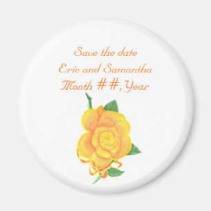 Rose orange, Sauvez les aimants de mariage date