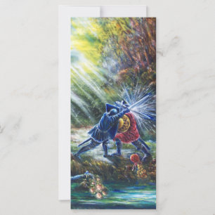 ROSE OUBLIÉ combattant les chevaliers, l'argent et