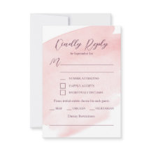 Rose Pâle Aquarelle Réponse au Mariage
