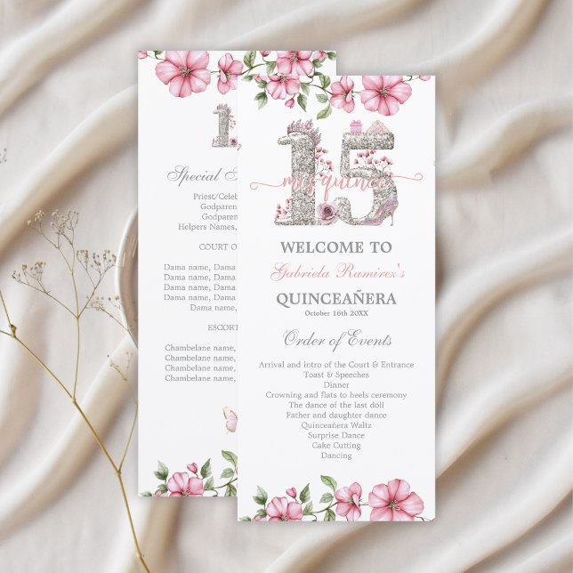 Rose Pâle Argent Mis Quince Quiñceanera (Créateur téléchargé)