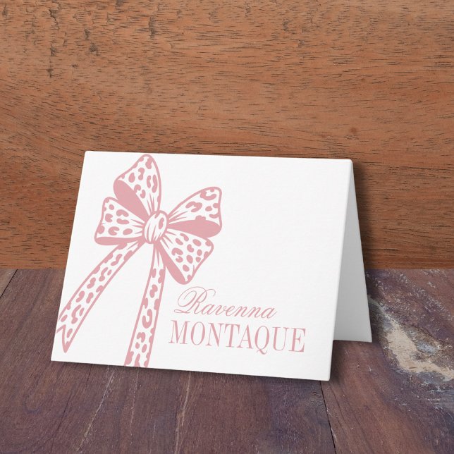Rose Pâle Léopard Arc Nom Manuscrit Fête (Créateur téléchargé)