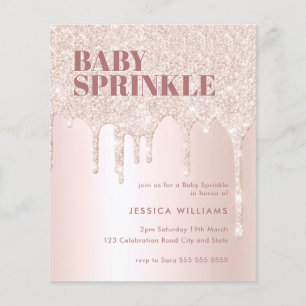 Rose Parties scintillant or goutte rose fille bébé