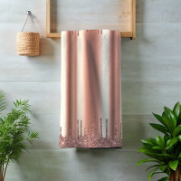 Rose Parties scintillant or  gouttes métal Foil Lo
