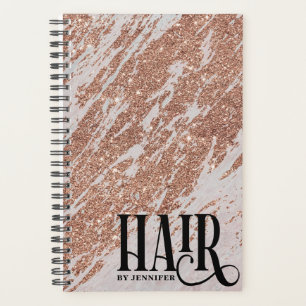 Rose Parties scintillant or & Marbre Coiffure carn