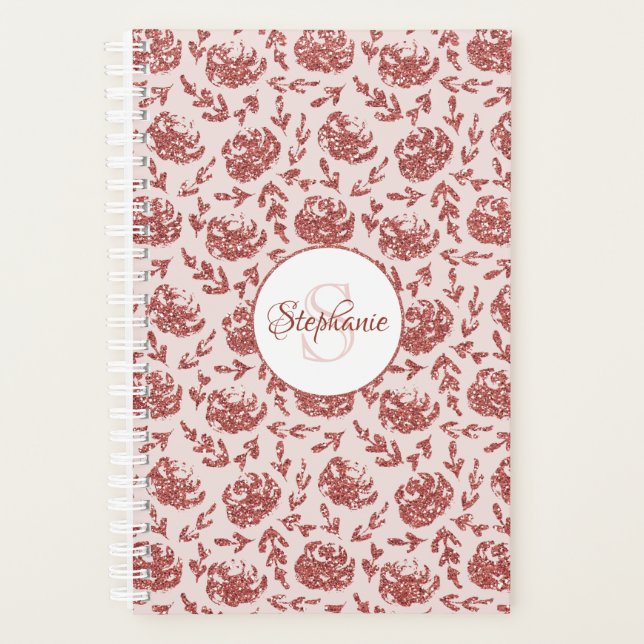 Rose Parties scintillant or Monogramme floral (Devant)