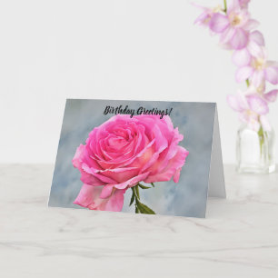 Rose Passez Bright Rose Gros plan Carte d'Art Anni