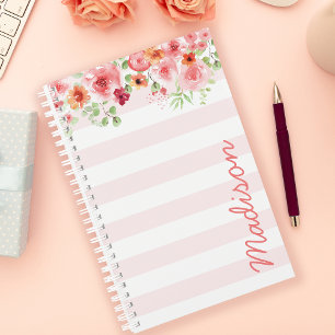 Rose pastel aquarelle florale personnalisée à rayu