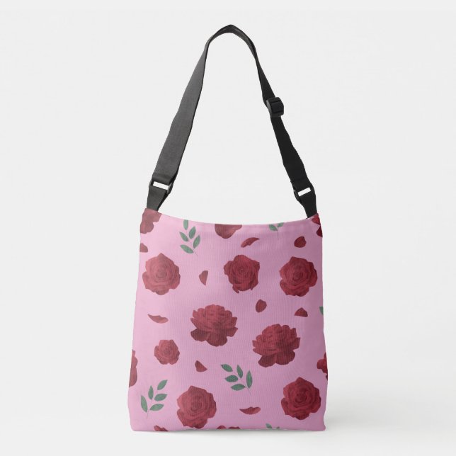Rose Pattern Shoulder Bag | Tote Bag (Devant)