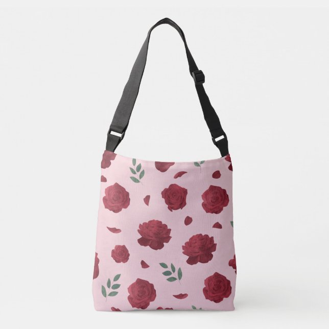 Rose Pattern Shoulder Bag | Tote Bag (Devant)