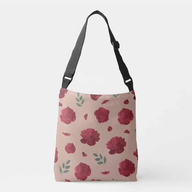 Rose Pattern Shoulder Bag | Tote Bag (Devant)