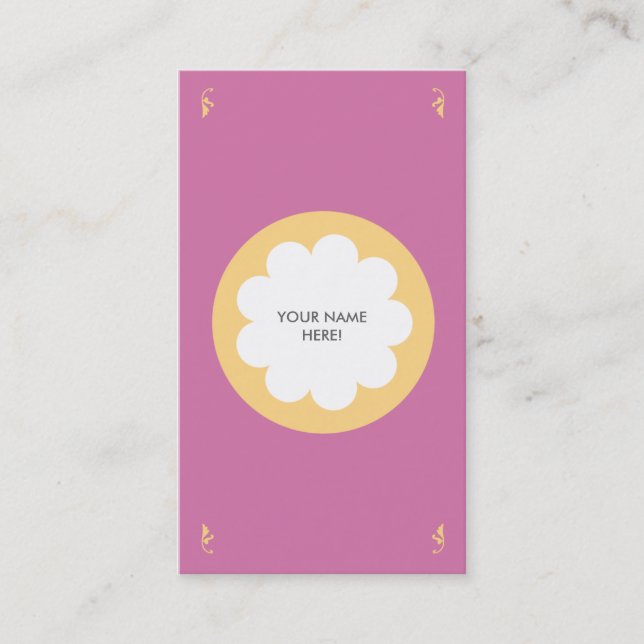 ROSE PELUCHEUX DE CARTE DE VISITE DE NUAGE (Devant)