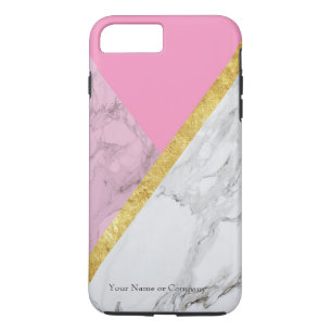Rose personnalisé Gold Marble iPhone Coque dur