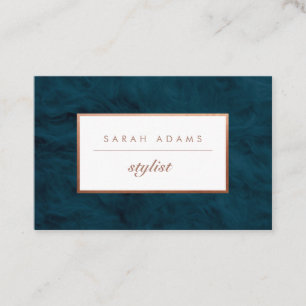 Rose personnalisé Gold Turquoise fourrure Cartes d